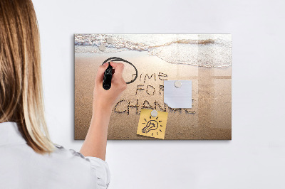 Magnetic board for writing Beach Quote