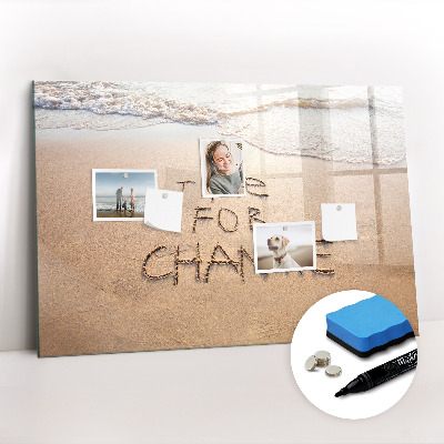 Magnetic board for writing Beach Quote