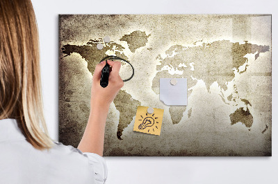 Magnetic board for drawing World map