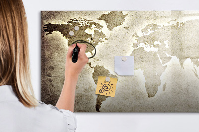 Magnetic board for drawing World map