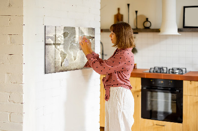 Magnetic board for drawing World map