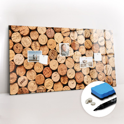 Magnetic writing board Wooden wine corks