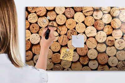 Magnetic writing board Wooden wine corks
