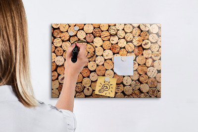 Magnetic writing board Wooden wine corks