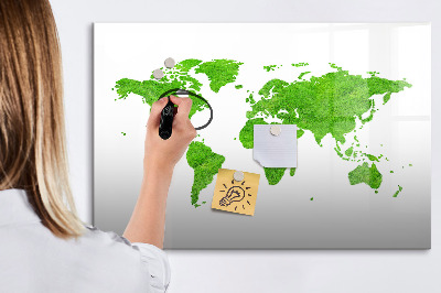 Magnetic erase board Green grass map