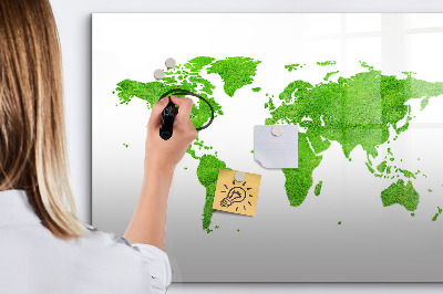 Magnetic erase board Green grass map