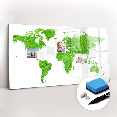 Magnetic erase board Green grass map