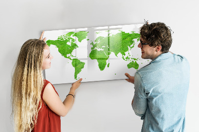 Magnetic erase board Green grass map