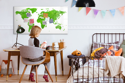 Magnetic erase board Green grass map
