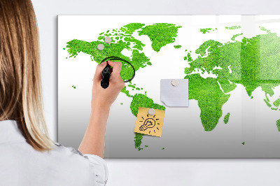 Magnetic erase board Green grass map
