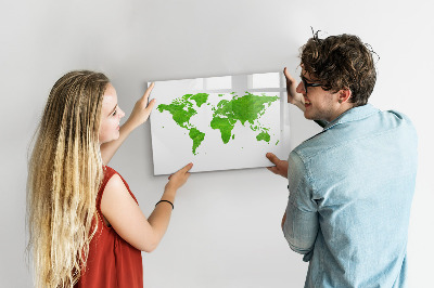 Magnetic erase board Green grass map