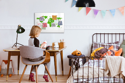Magnetic erase board Green grass map