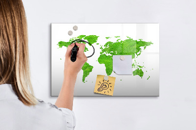 Magnetic erase board Green grass map