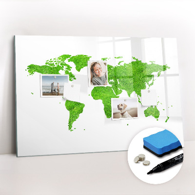 Magnetic erase board Green grass map