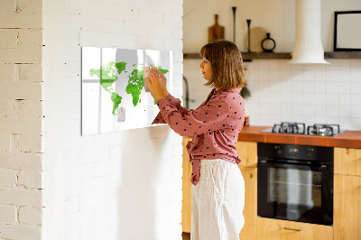 Magnetic erase board Green grass map