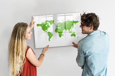 Magnetic erase board Green grass map