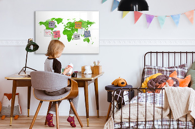 Magnetic erase board Green grass map