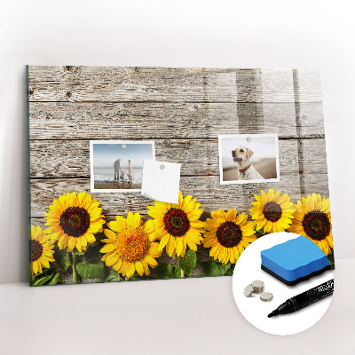 Magnetic erase board Sunflowers