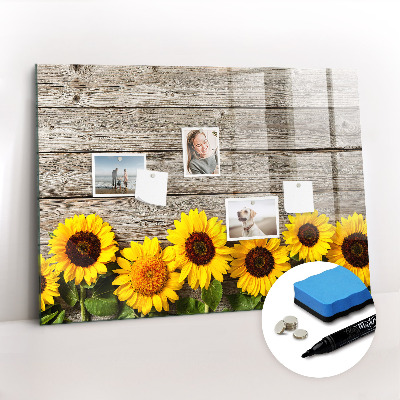 Magnetic erase board Sunflowers