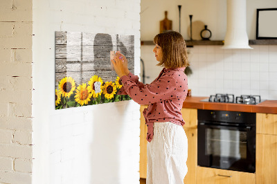 Magnetic erase board Sunflowers