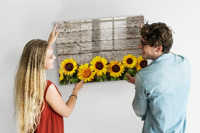 Magnetic erase board Sunflowers