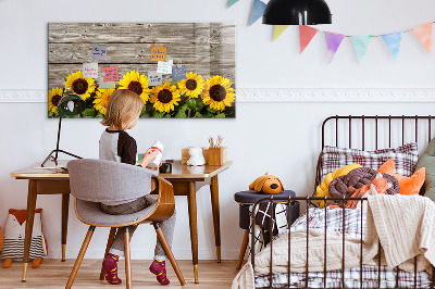 Magnetic erase board Sunflowers
