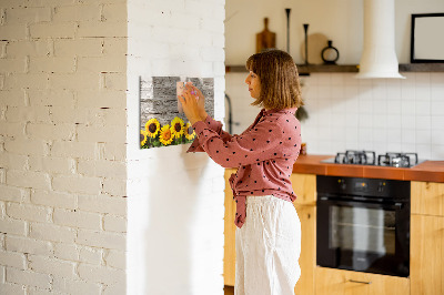 Magnetic erase board Sunflowers