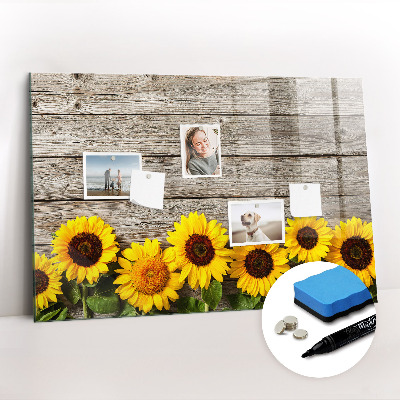 Magnetic erase board Sunflowers