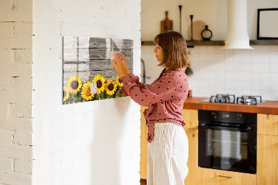 Magnetic erase board Sunflowers