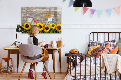 Magnetic erase board Sunflowers