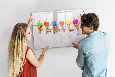 Magnetic writing board The inscription family