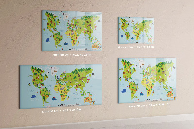 Magnetic drawing board World map culture