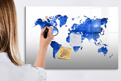 Magnetic writing board Space world map