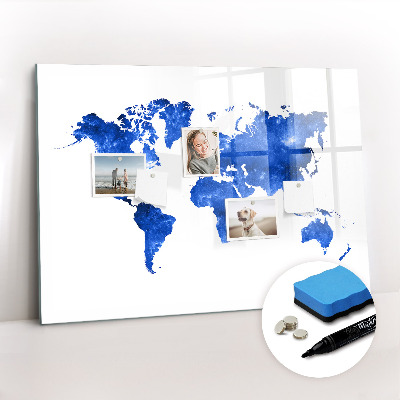 Magnetic drawing board World map space