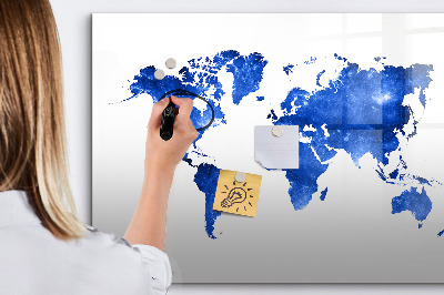 Magnetic writing board Space world map