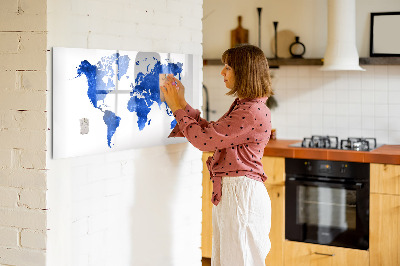 Magnetic writing board Space world map