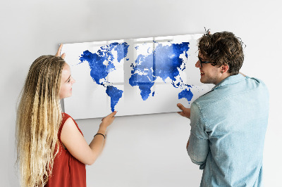 Magnetic writing board Space world map