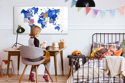 Magnetic drawing board World map space