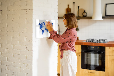 Magnetic writing board Space world map