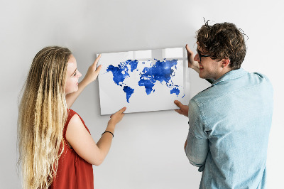 Magnetic writing board Space world map