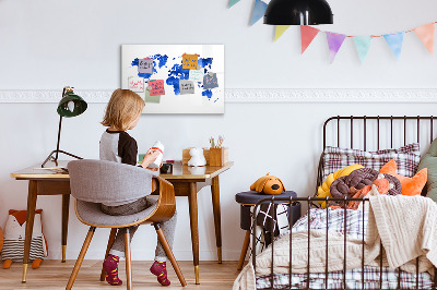Magnetic drawing board Space world map