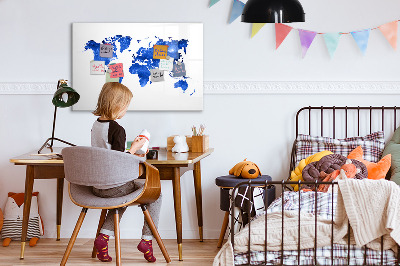 Magnetic drawing board World map space