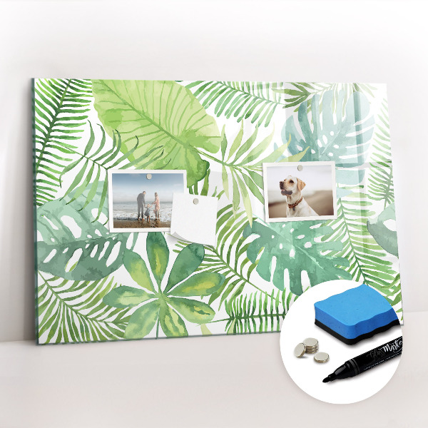Magnetic erase board Tropical leaves