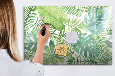 Magnetic erase board Tropical leaves
