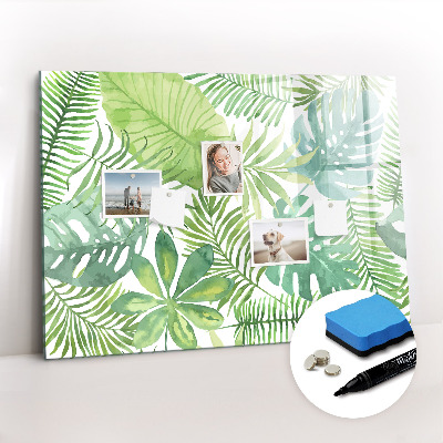 Magnetic writing board Tropical leaves