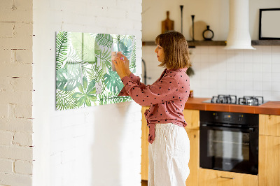 Magnetic writing board Tropical leaves