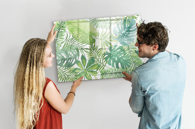 Magnetic erase board Tropical leaves