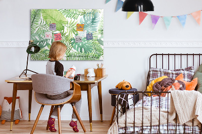 Magnetic erase board Tropical leaves