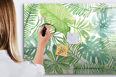 Magnetic writing board Tropical leaves