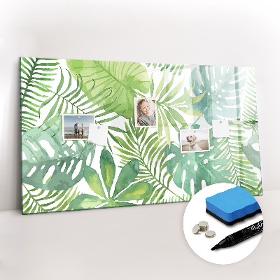 Magnetic erase board Tropical leaves